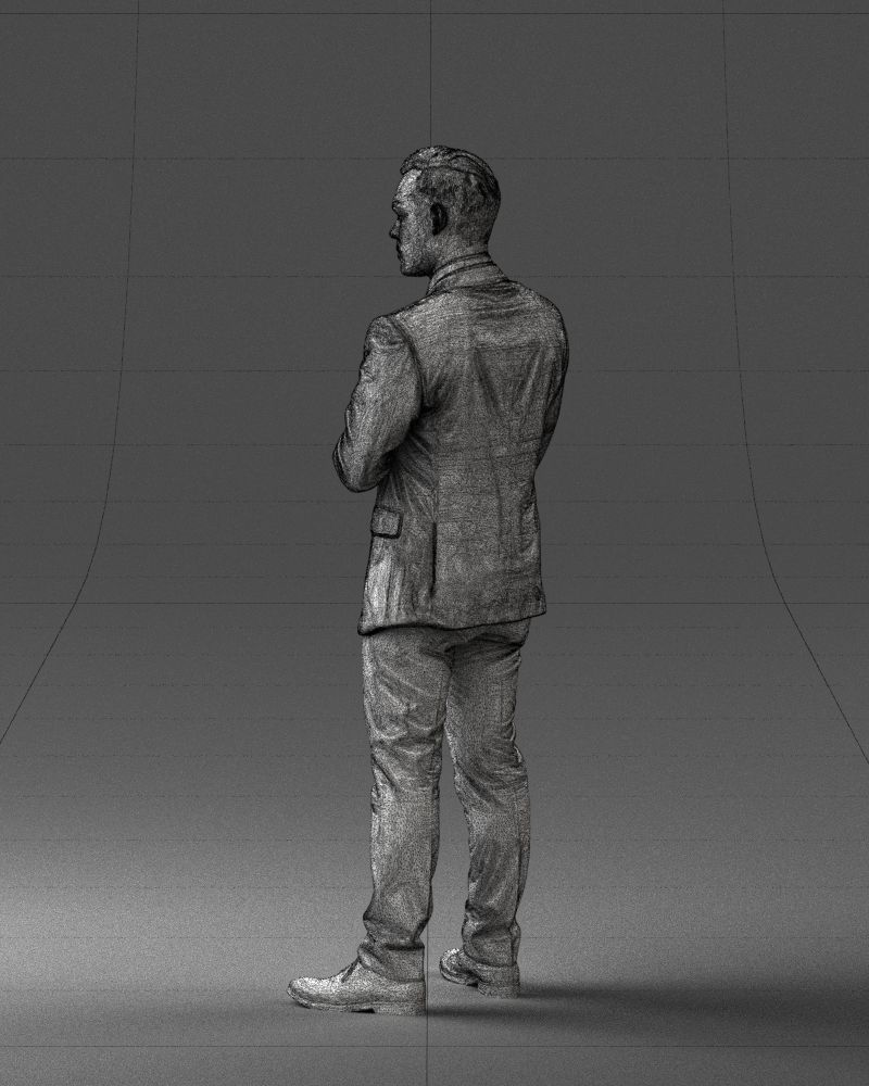 000133 Businessman in Blue Suit 0607 3D model_26