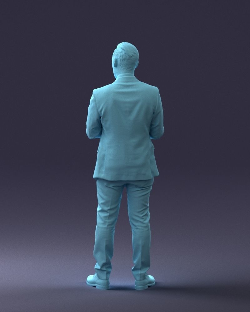 000133 Businessman in Blue Suit 0607 3D model_22