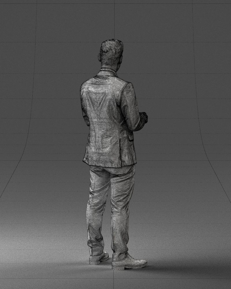 000133 Businessman in Blue Suit 0607 3D model_20