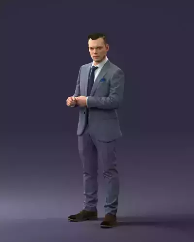 000133 Businessman in Blue Suit 0607 3dp 3D print model