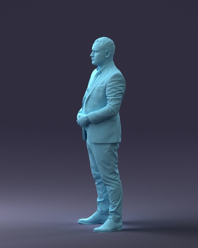 000147 Businessman in Grey Suit 0709 3D model_28