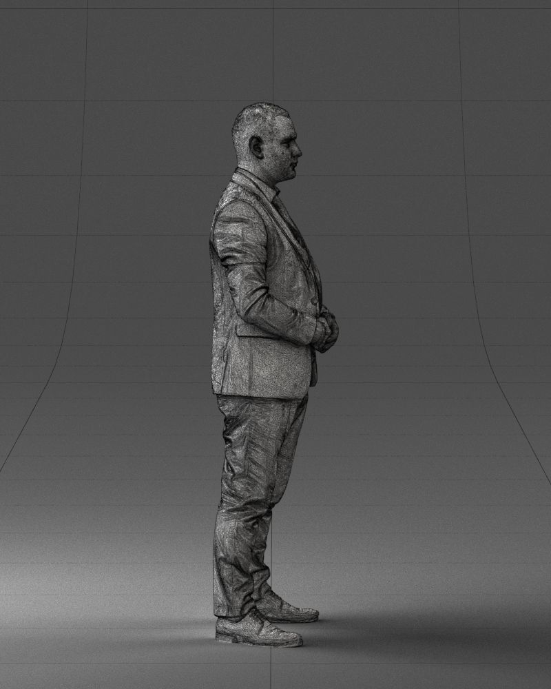 000147 Businessman in Grey Suit 0709 3D model_14