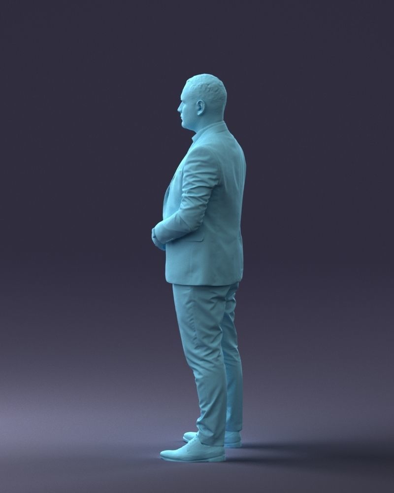 000147 Businessman in Grey Suit 0709 3D model_25