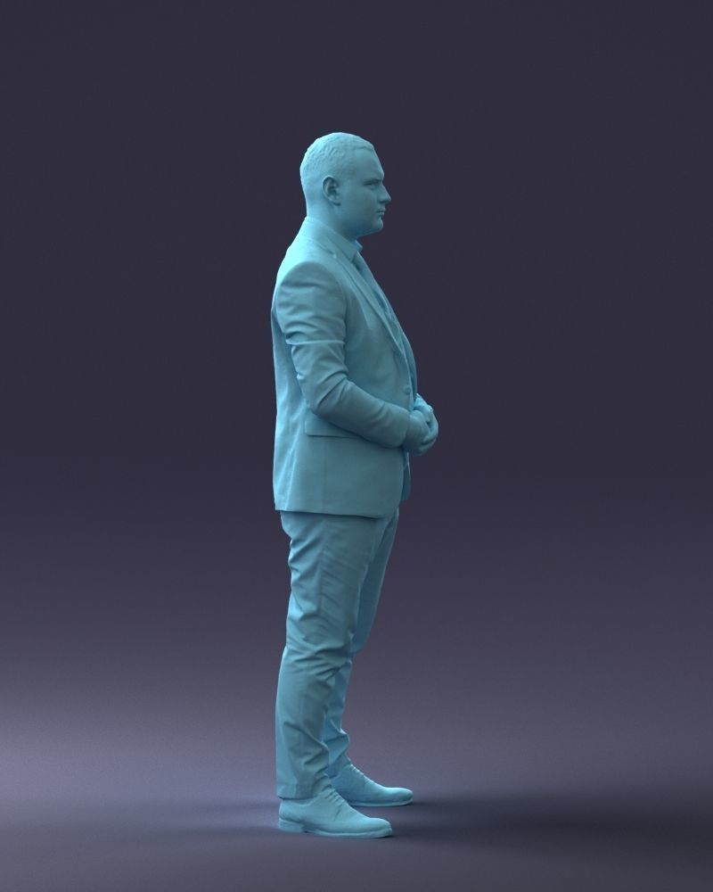 000147 Businessman in Grey Suit 0709 3D model_13