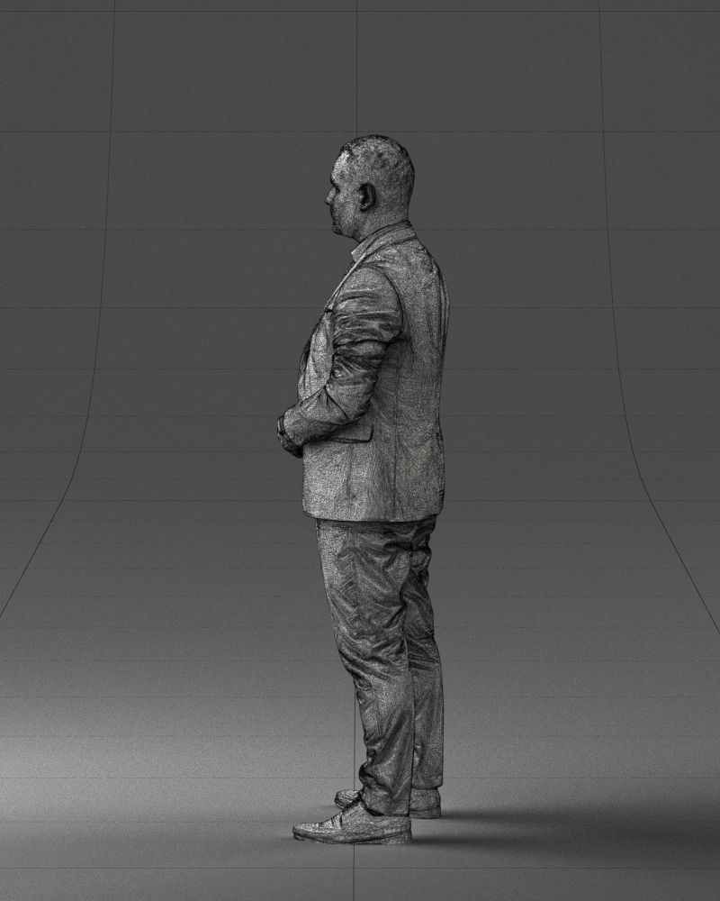 000147 Businessman in Grey Suit 0709 3D model_26