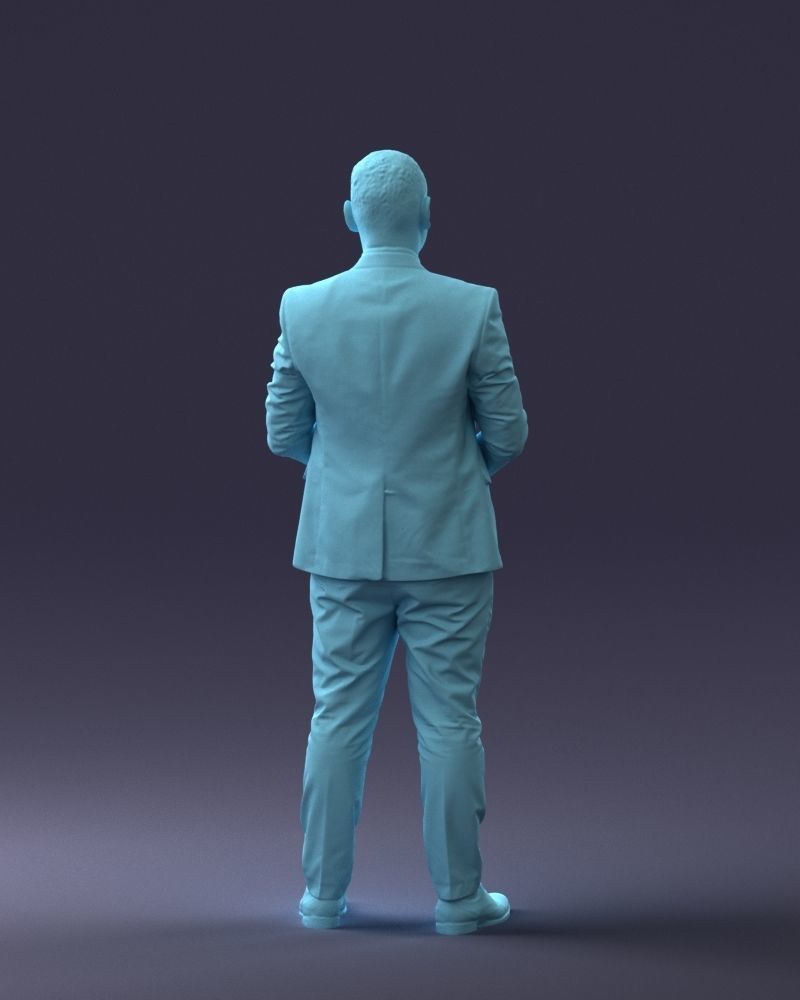 000147 Businessman in Grey Suit 0709 3D model_19