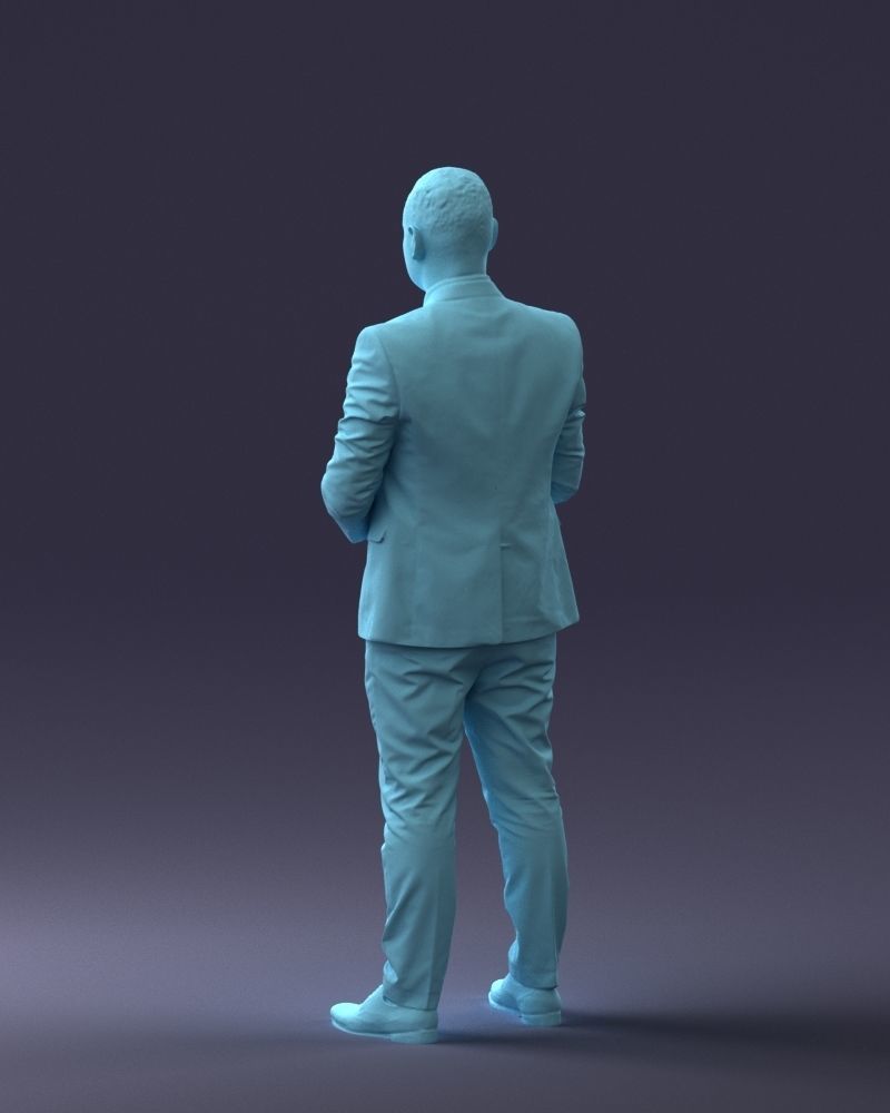 000147 Businessman in Grey Suit 0709 3D model_22