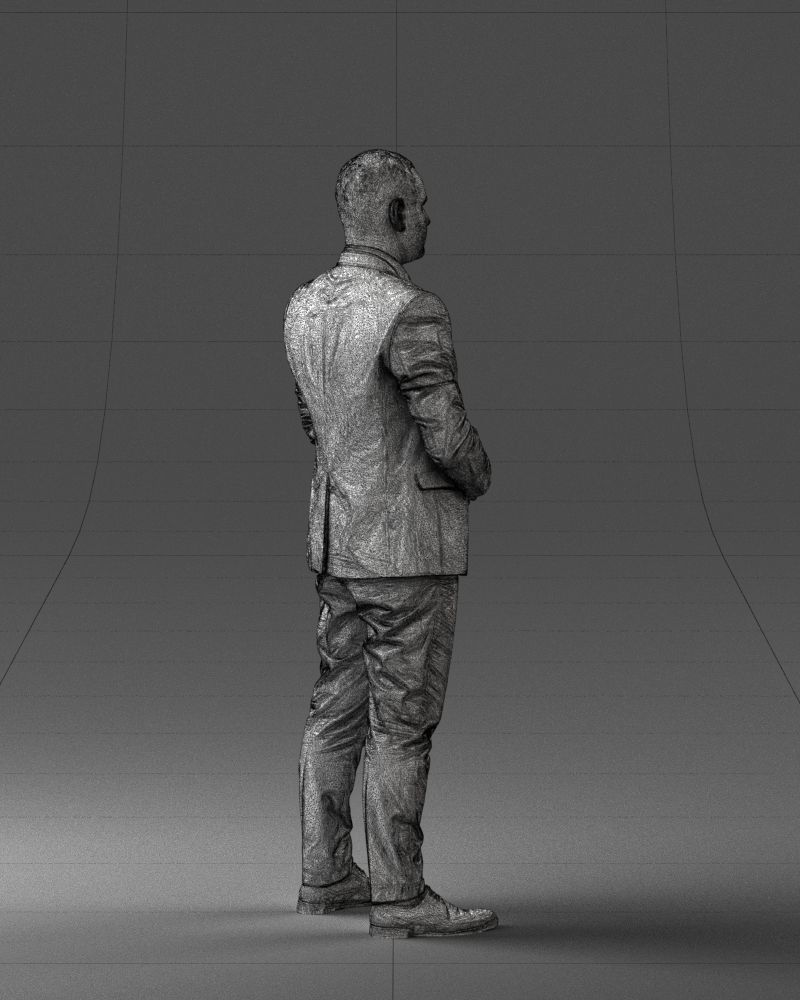 000147 Businessman in Grey Suit 0709 3D model_17