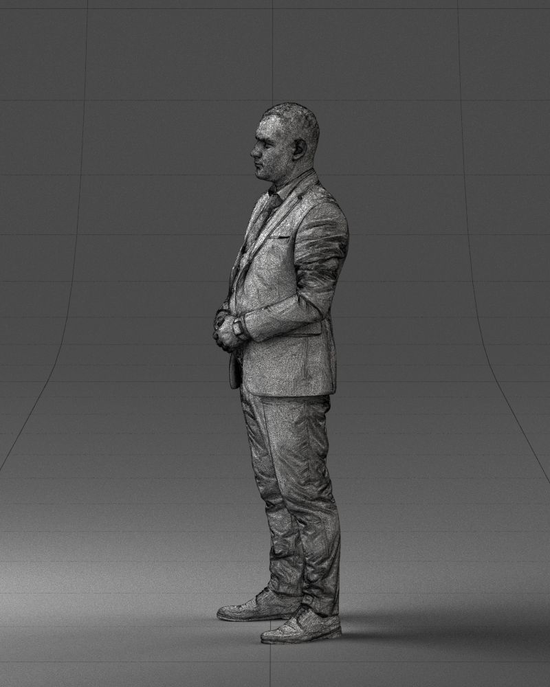 000147 Businessman in Grey Suit 0709 3D model_29