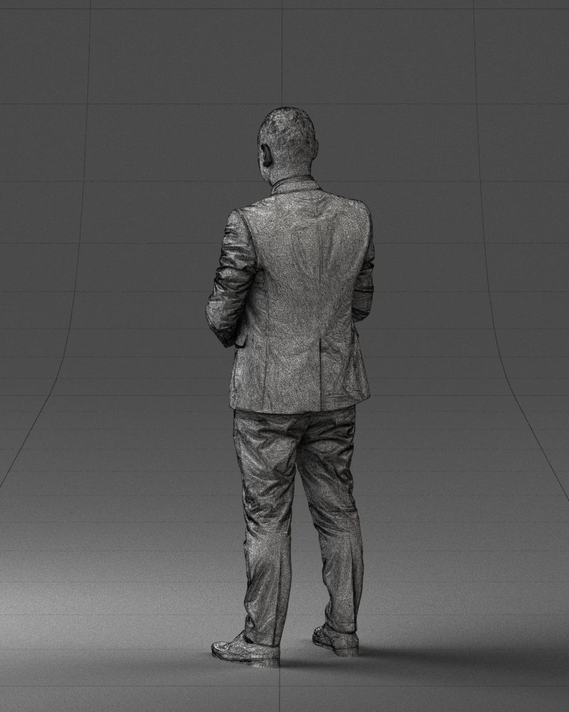 000147 Businessman in Grey Suit 0709 3D model_23
