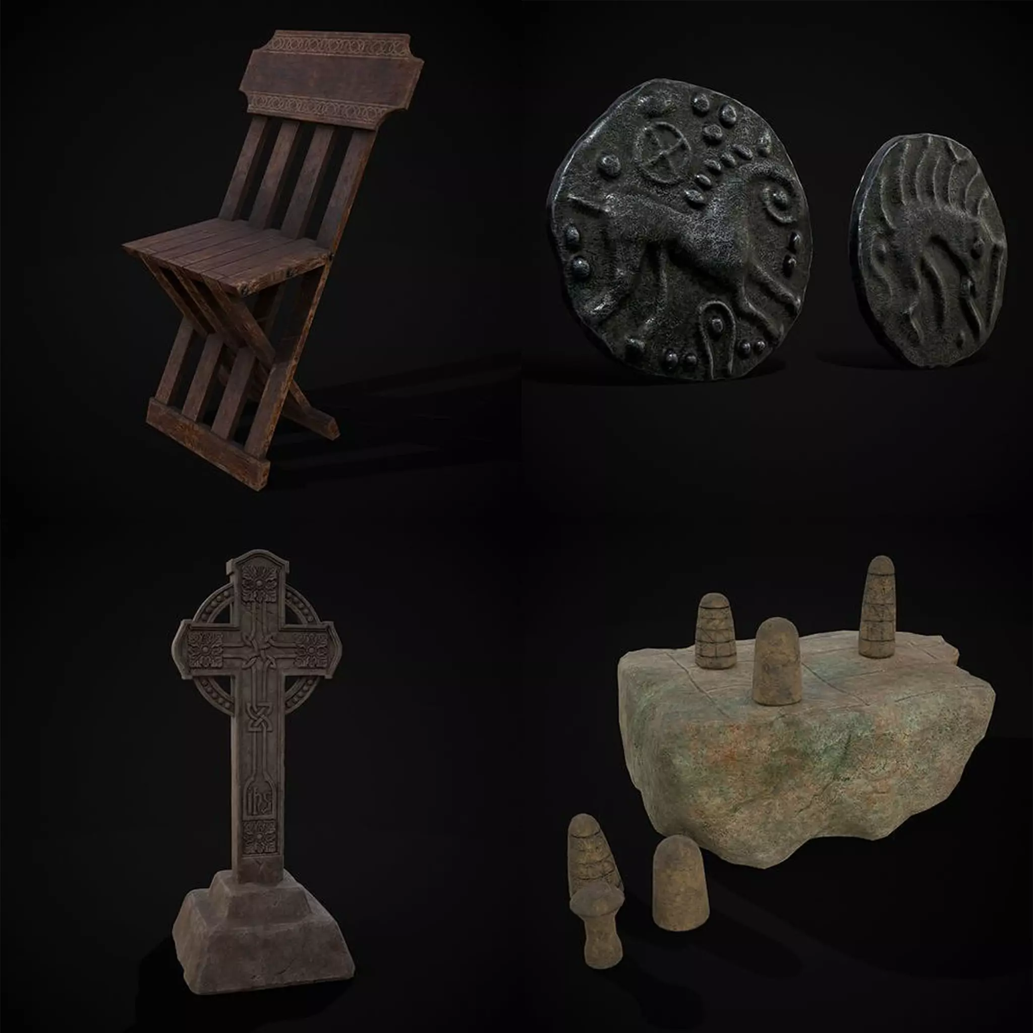 Medieval Prop Mix Twenty Eight 3D Model Collection_0