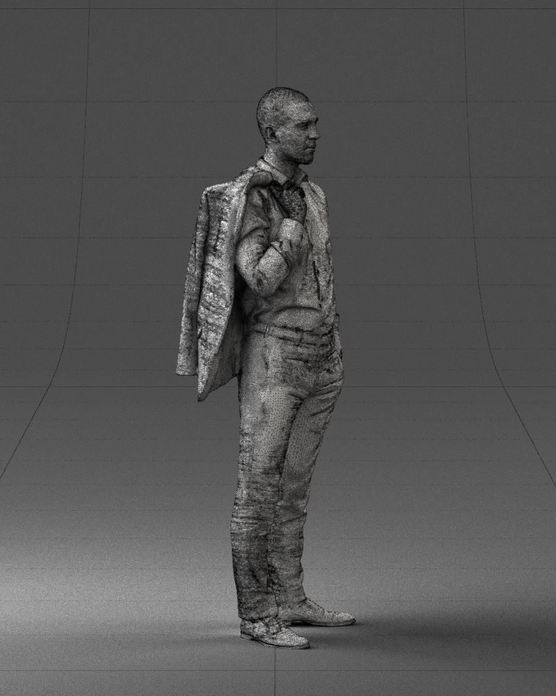 000243 Man in White Shirt with Jacket Over Shoulder 0116 3dp 3D print model_11