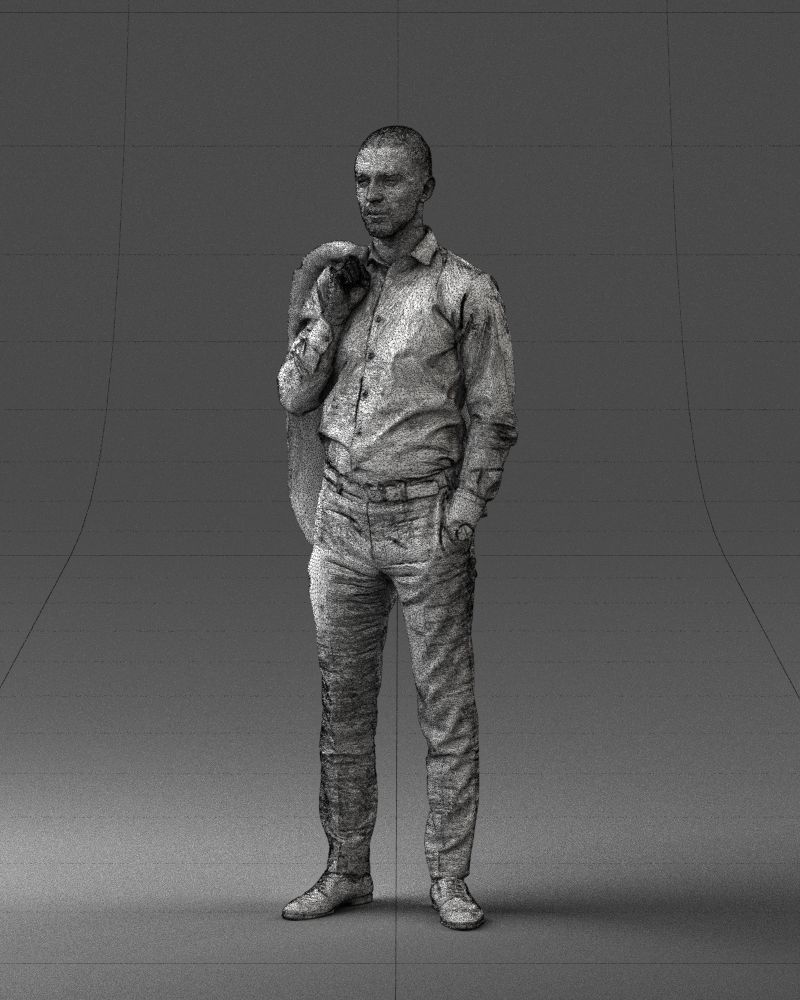 000243 Man in White Shirt with Jacket Over Shoulder 0116 3dp 3D print model_32