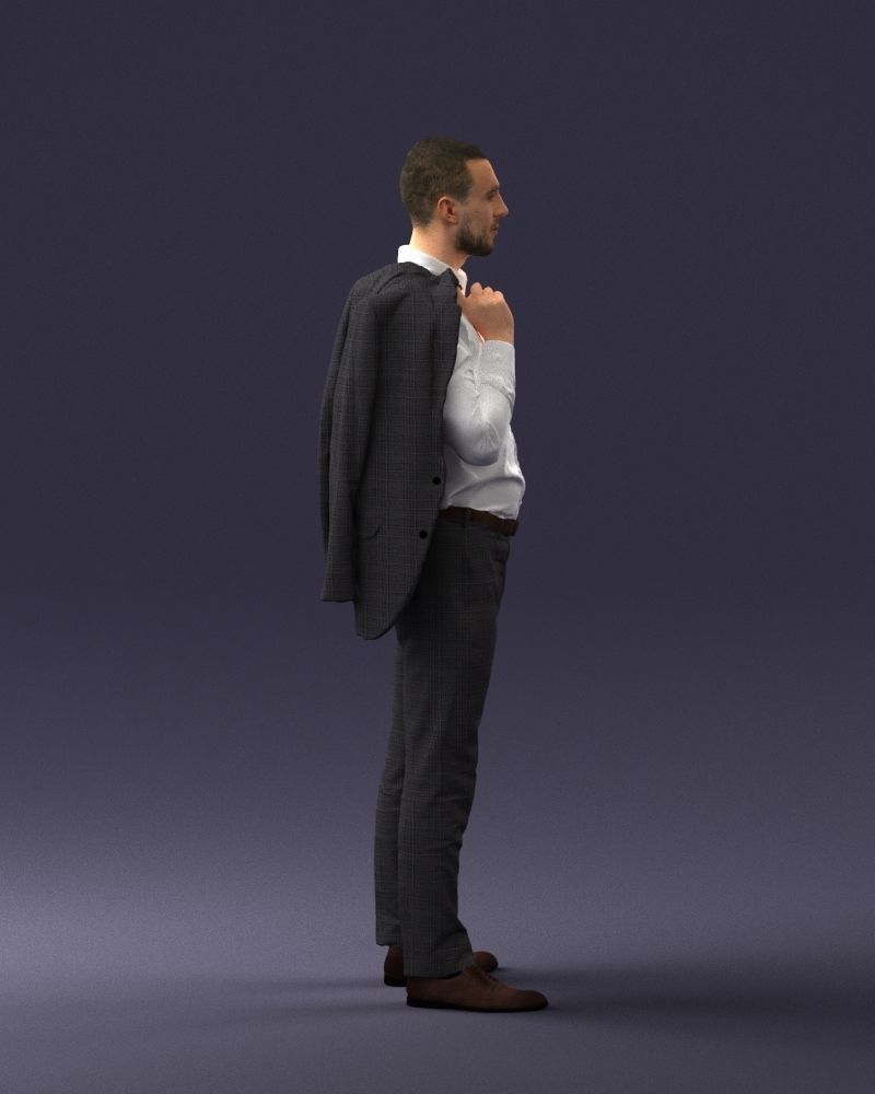 000243 Man in White Shirt with Jacket Over Shoulder 0116 3dp 3D print model_12