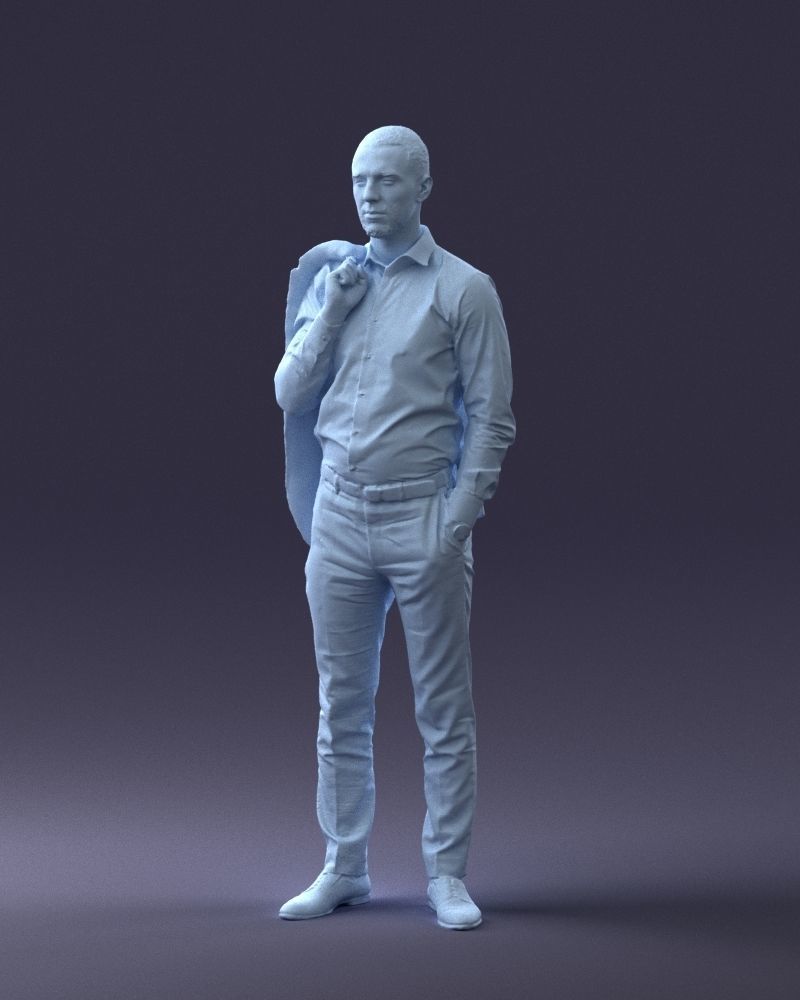 000243 Man in White Shirt with Jacket Over Shoulder 0116 3dp 3D print model_31