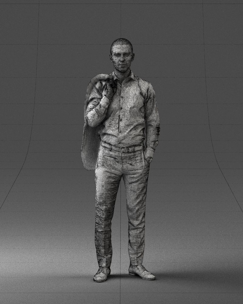 000243 Man in White Shirt with Jacket Over Shoulder 0116 3dp 3D print model_38