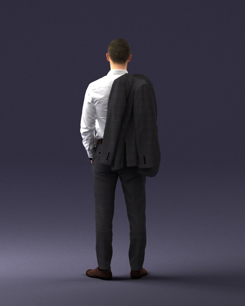 000243 Man in White Shirt with Jacket Over Shoulder 0116 3dp 3D print model_18