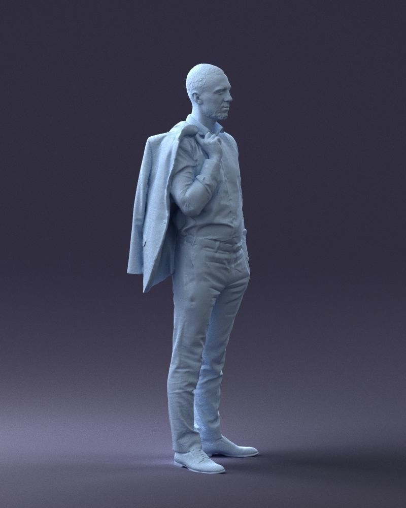 000243 Man in White Shirt with Jacket Over Shoulder 0116 3dp 3D print model_10