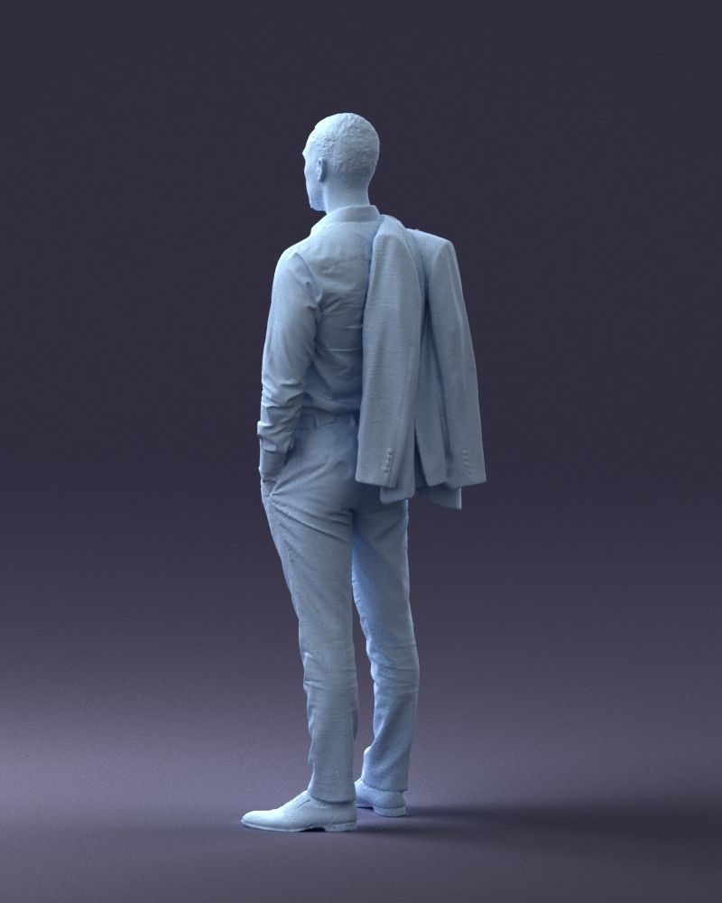 000243 Man in White Shirt with Jacket Over Shoulder 0116 3dp 3D print model_22