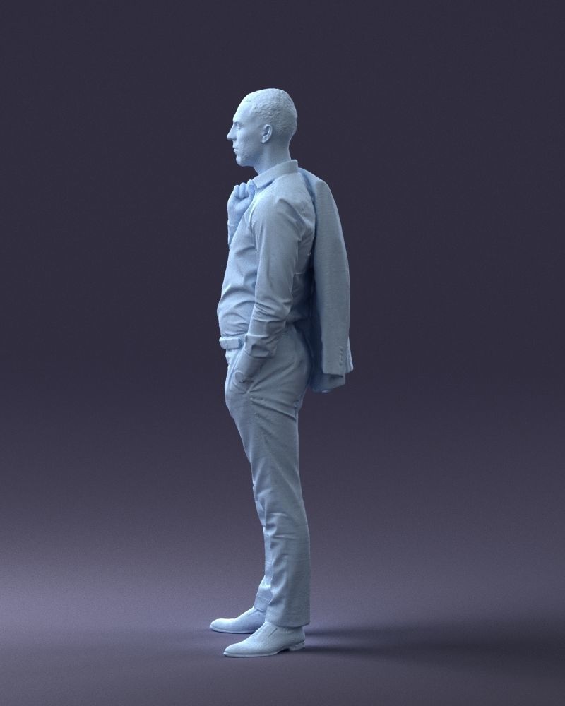 000243 Man in White Shirt with Jacket Over Shoulder 0116 3dp 3D print model_25