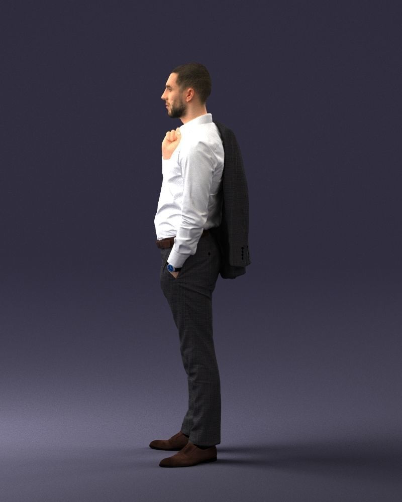 000243 Man in White Shirt with Jacket Over Shoulder 0116 3dp 3D print model_24