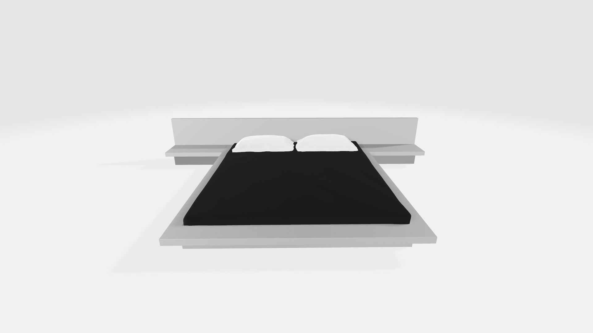 Large modern bed 3D model_6