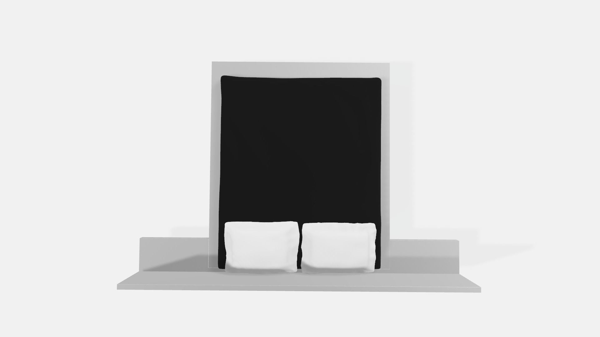 Large modern bed 3D model_5