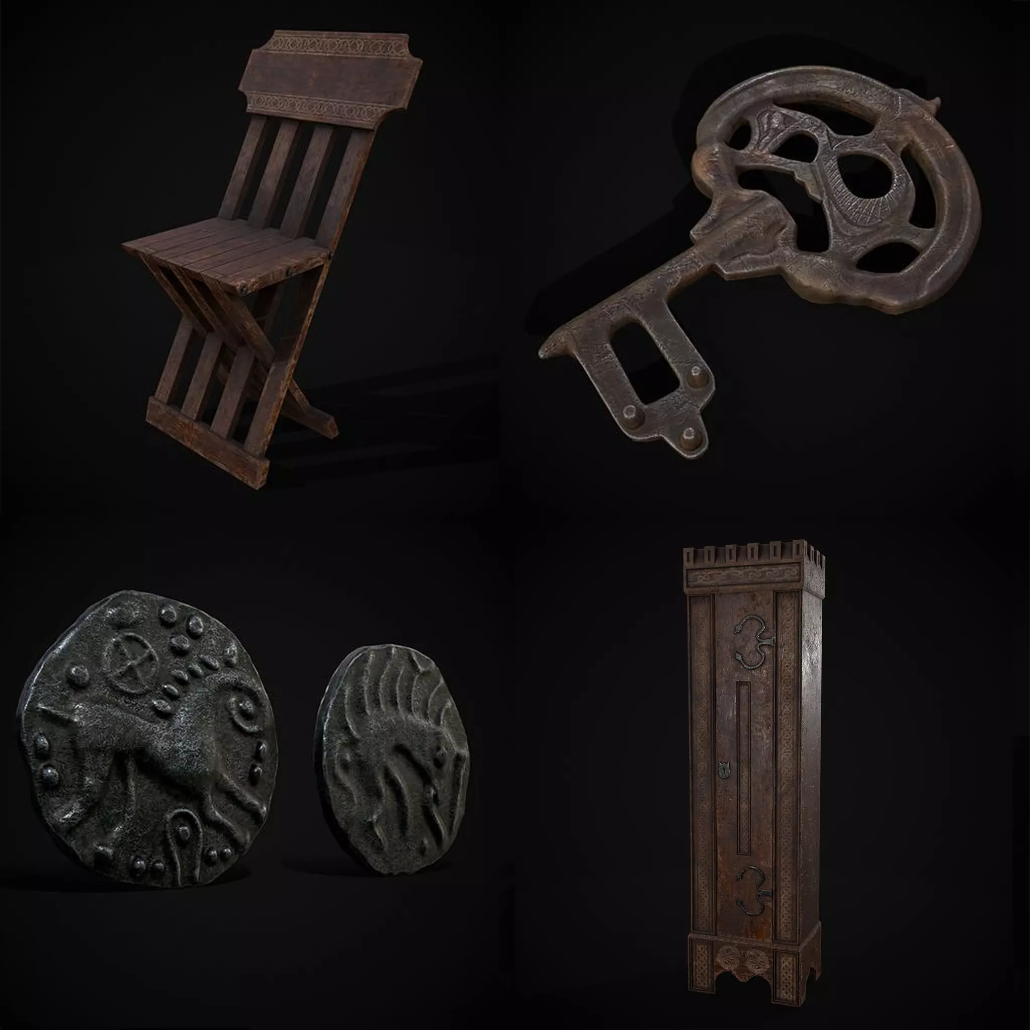Medieval Prop Mix Twenty Nine  3D Model Collection_0