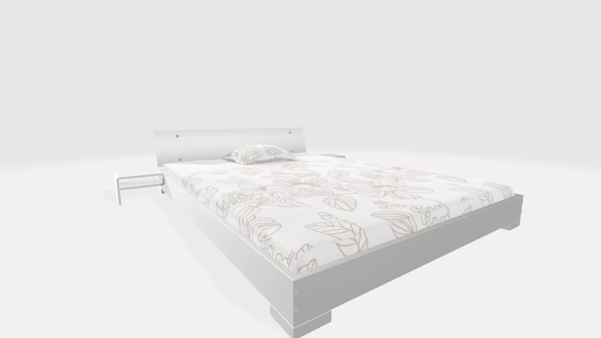 Classic Bed 3D model_0