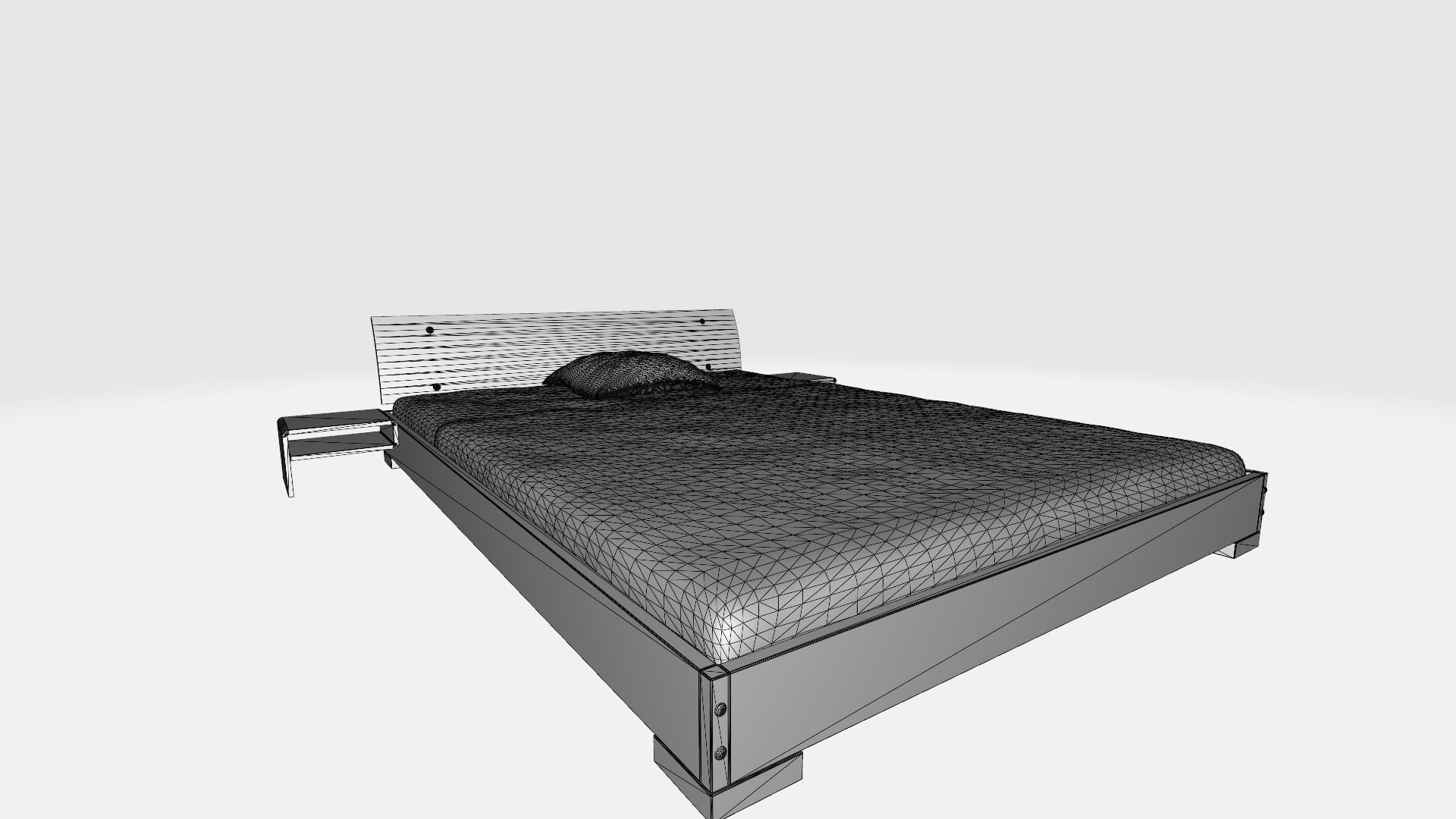 Classic Bed 3D model_1