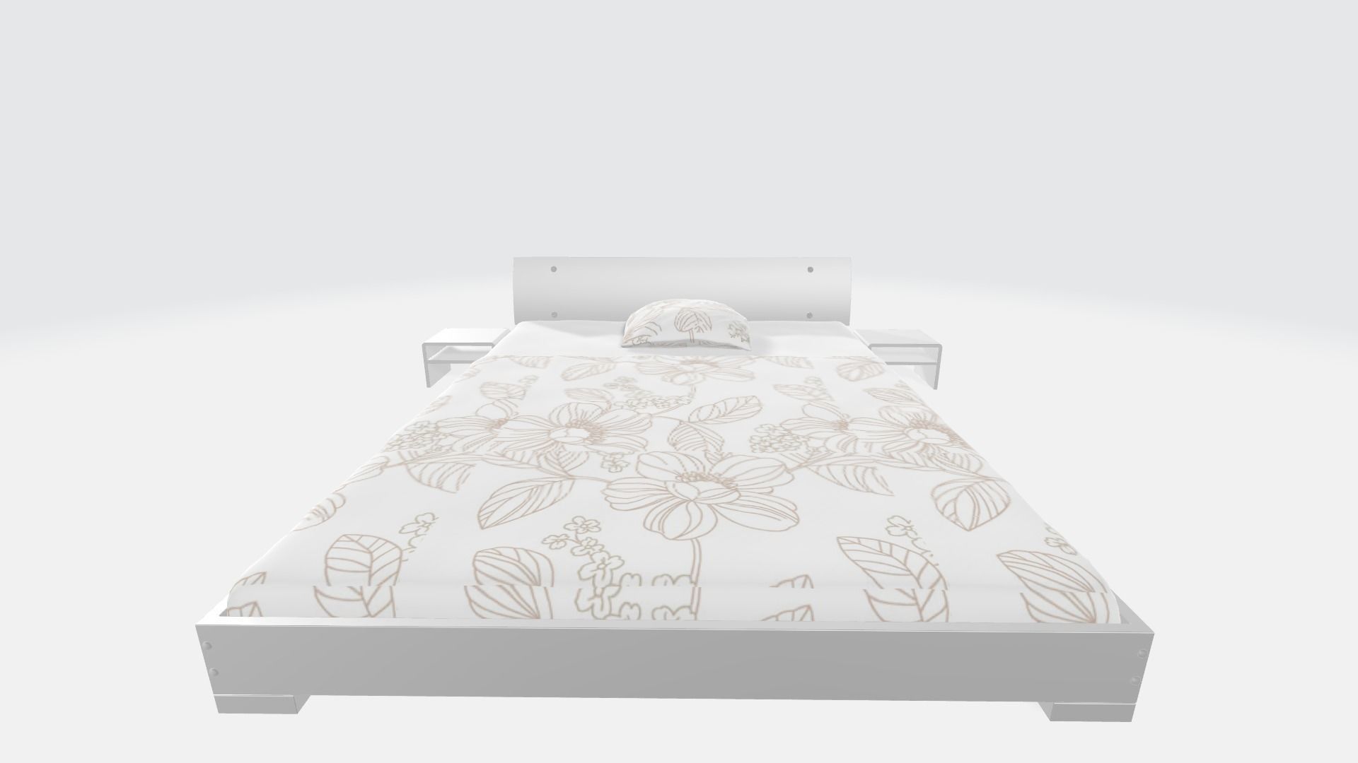 Classic Bed 3D model_3