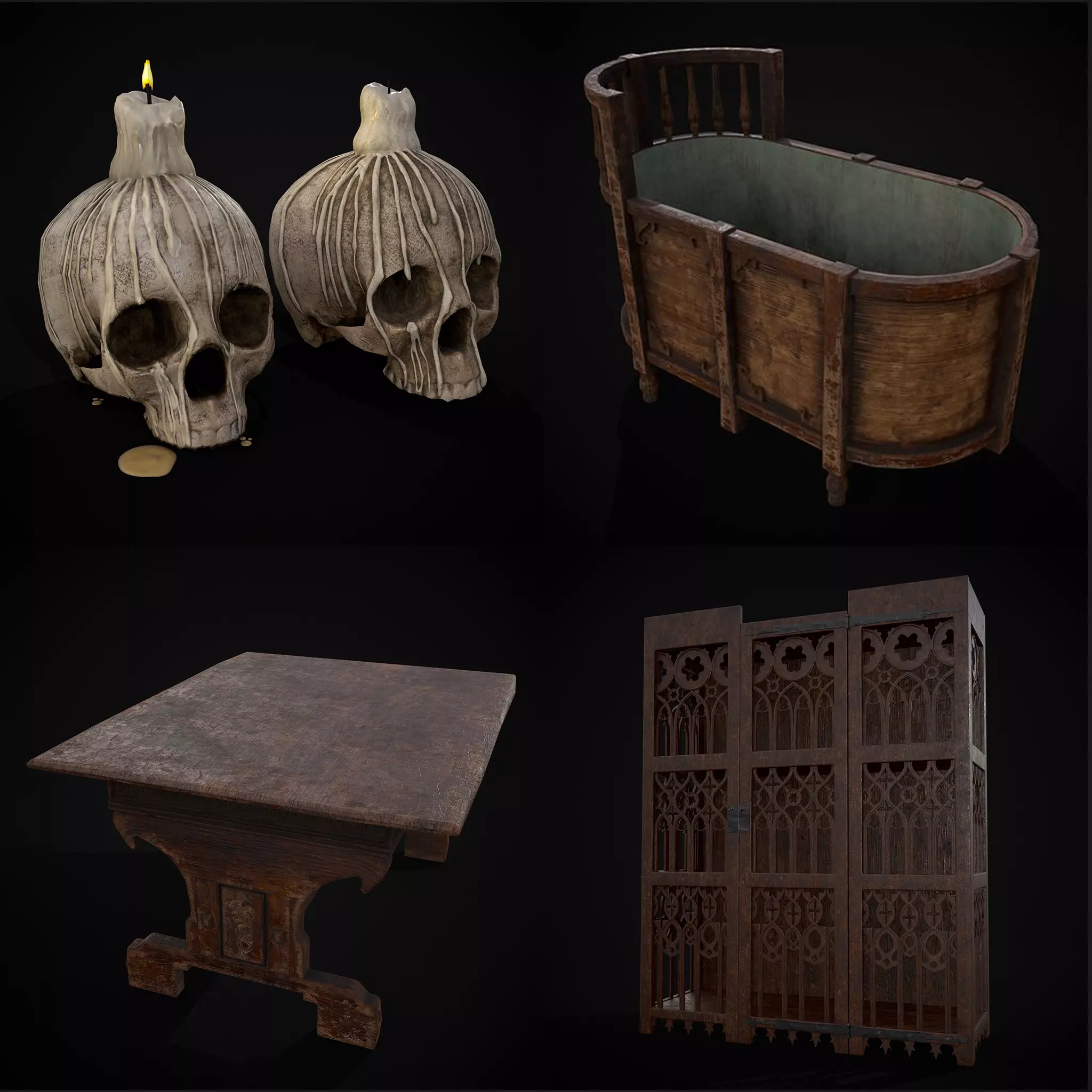 Medieval Prop Mix Thirty 3D Model Collection_0