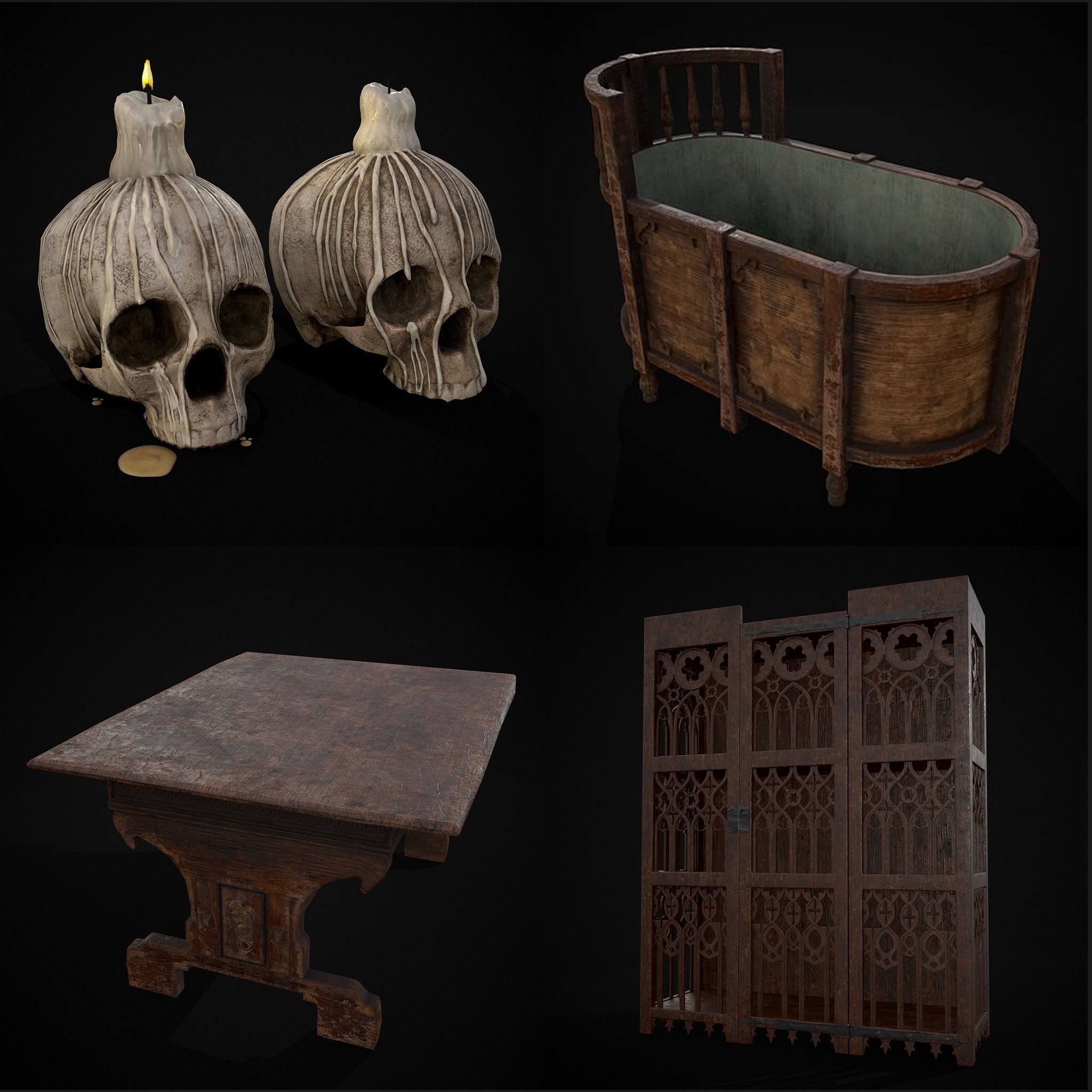 Medieval Prop Mix Thirty 3D Model Collection_12
