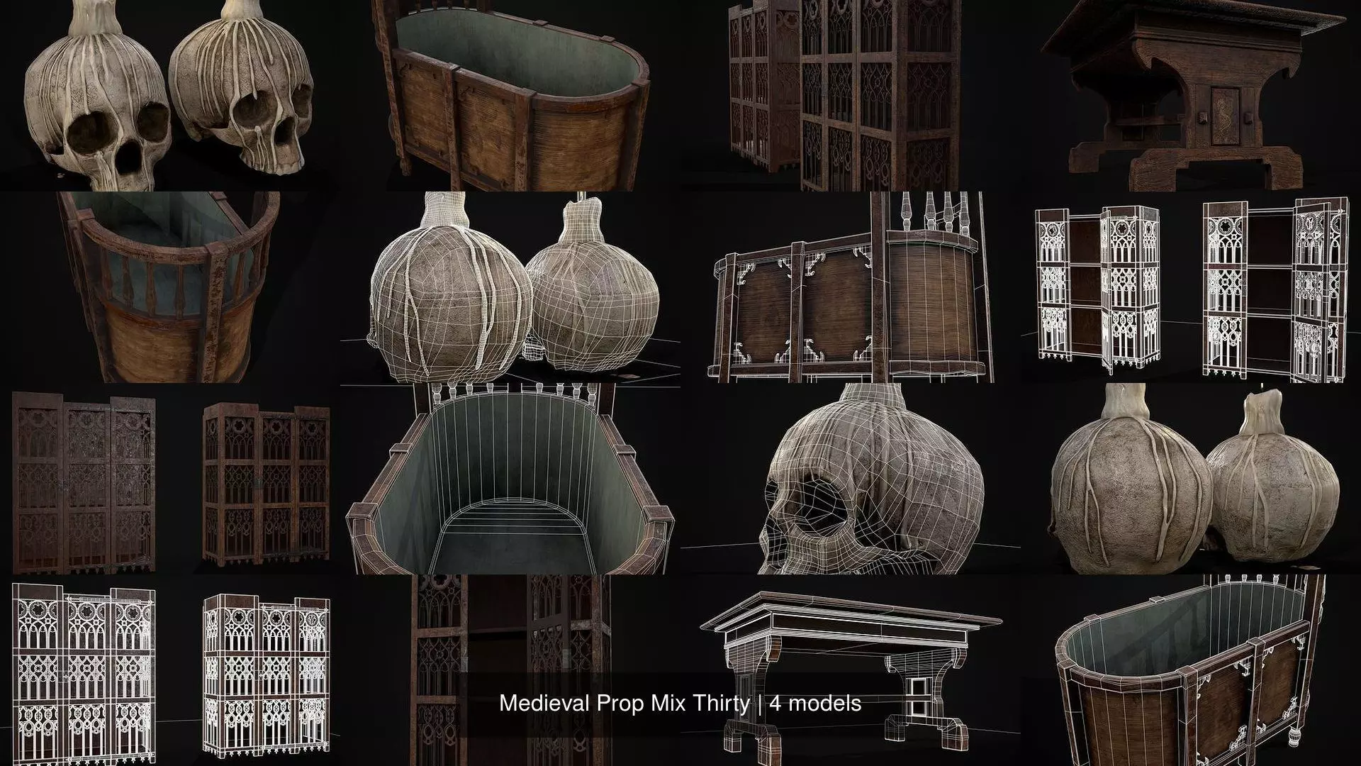 Medieval Prop Mix Thirty 3D Model Collection_5