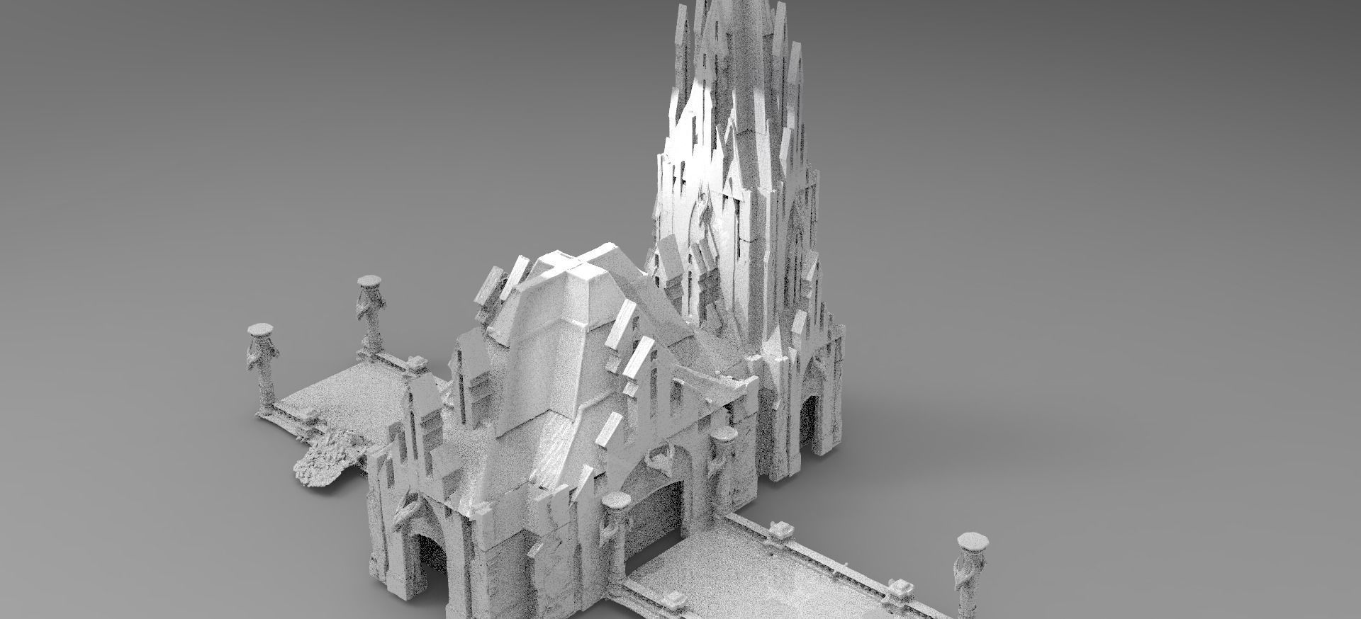 Lizard Man Mining colony towers 3D model_1