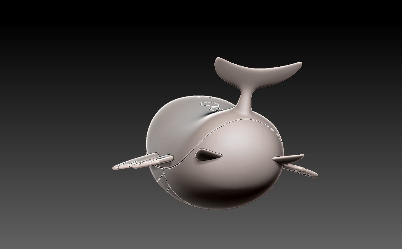 Pokemon wailord 3D print model_8