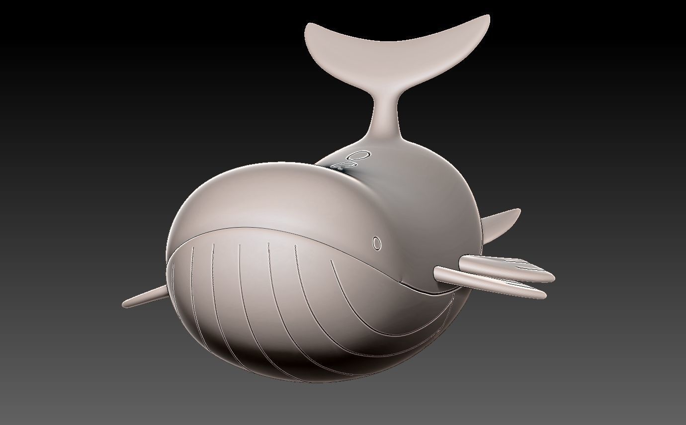 Pokemon wailord 3D print model_4
