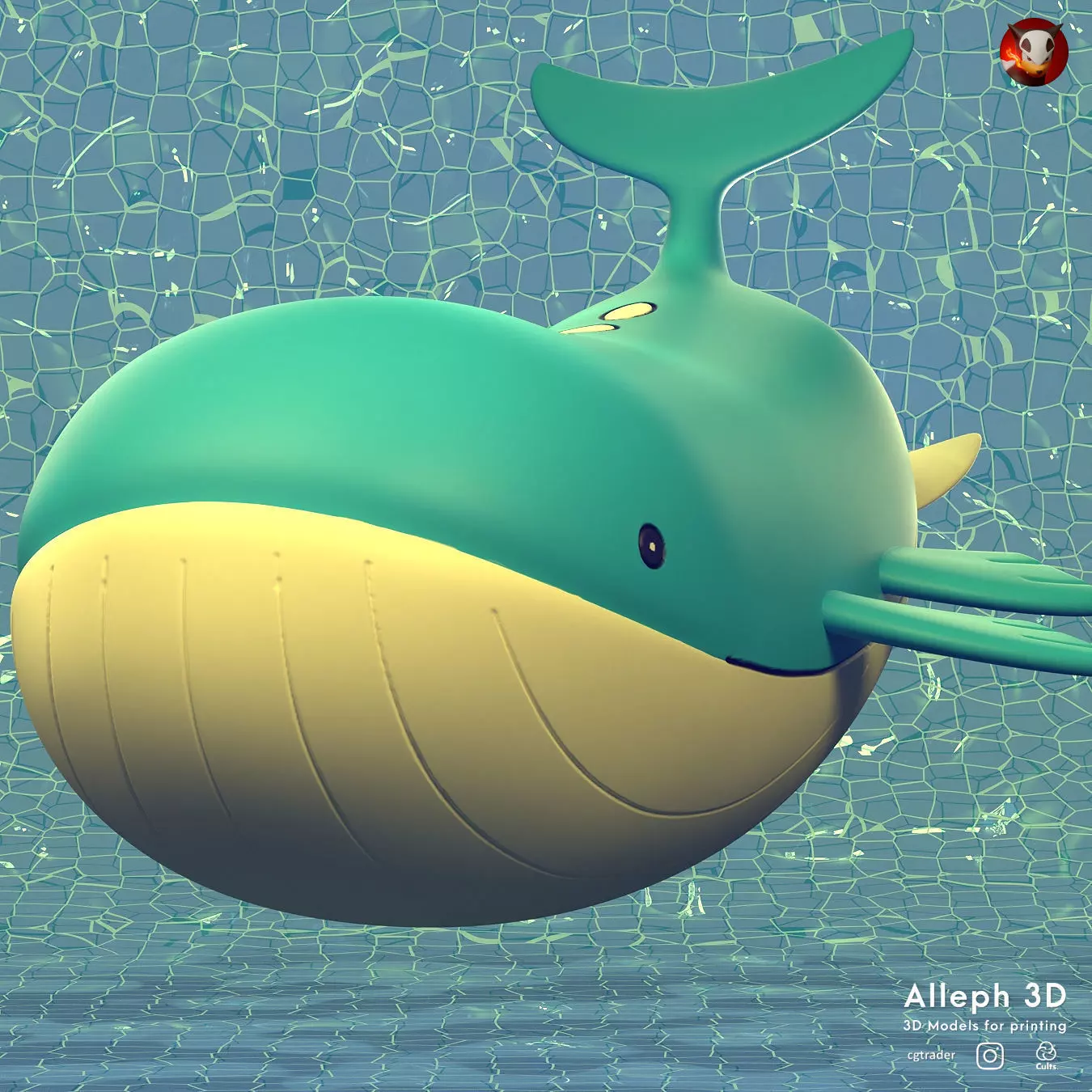 Pokemon wailord 3D print model_0