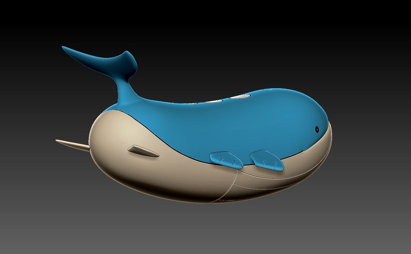 Pokemon wailord 3D print model_9