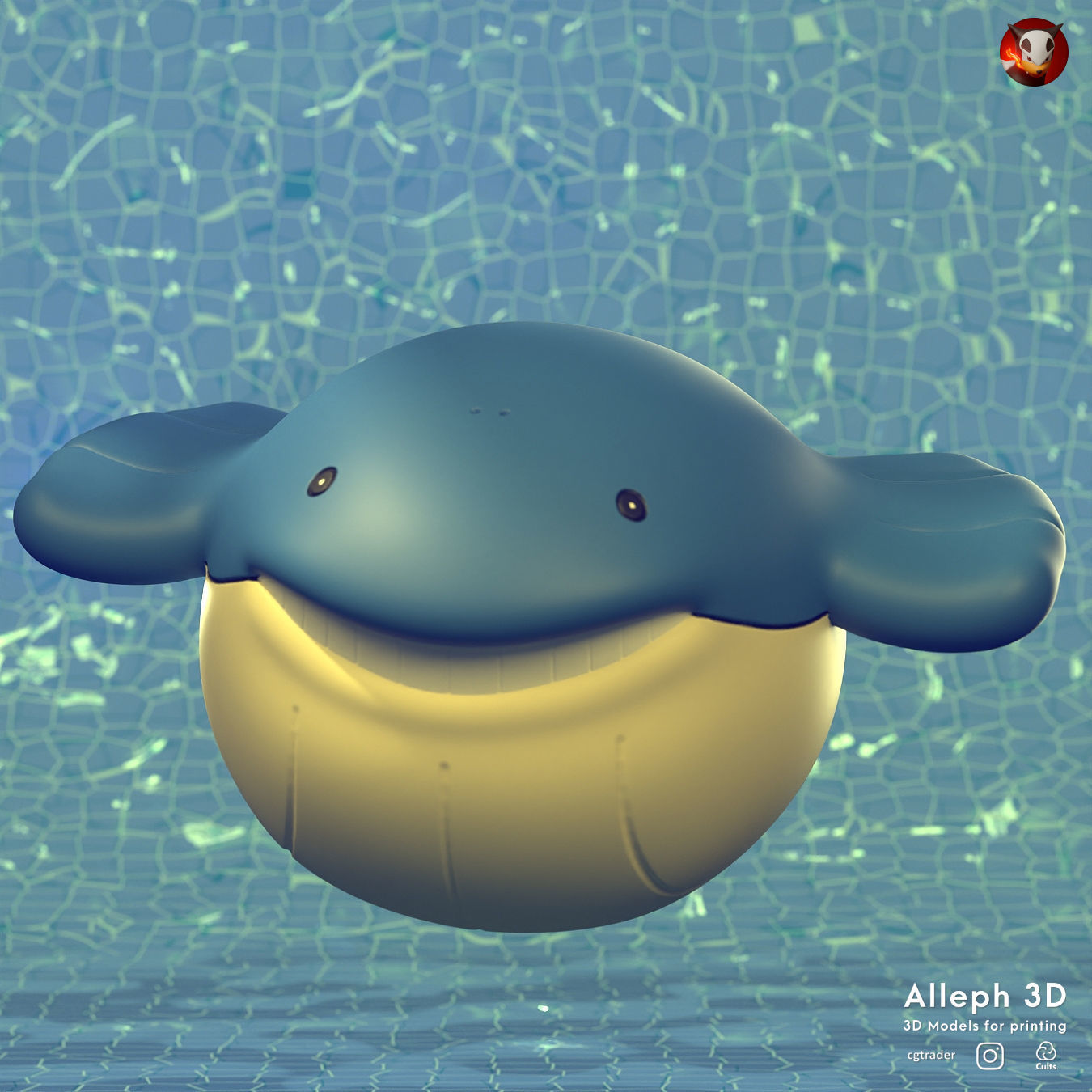 Pokemon wailmer evolution pack 3D print model_1