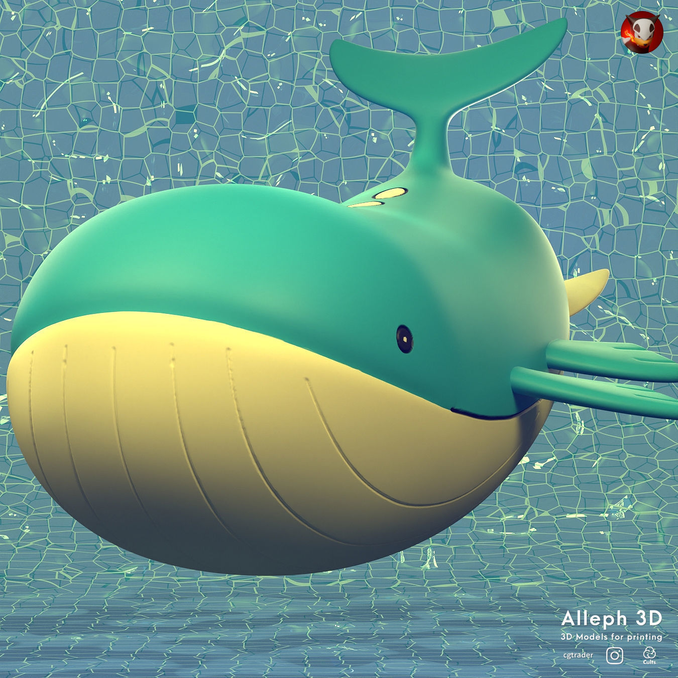 Pokemon wailmer evolution pack 3D print model_2