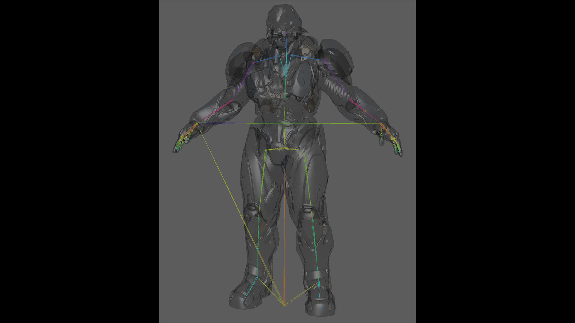Sci-Fi Heavy Armored Soldier Character with PBR materials Low-poly 3D model_30