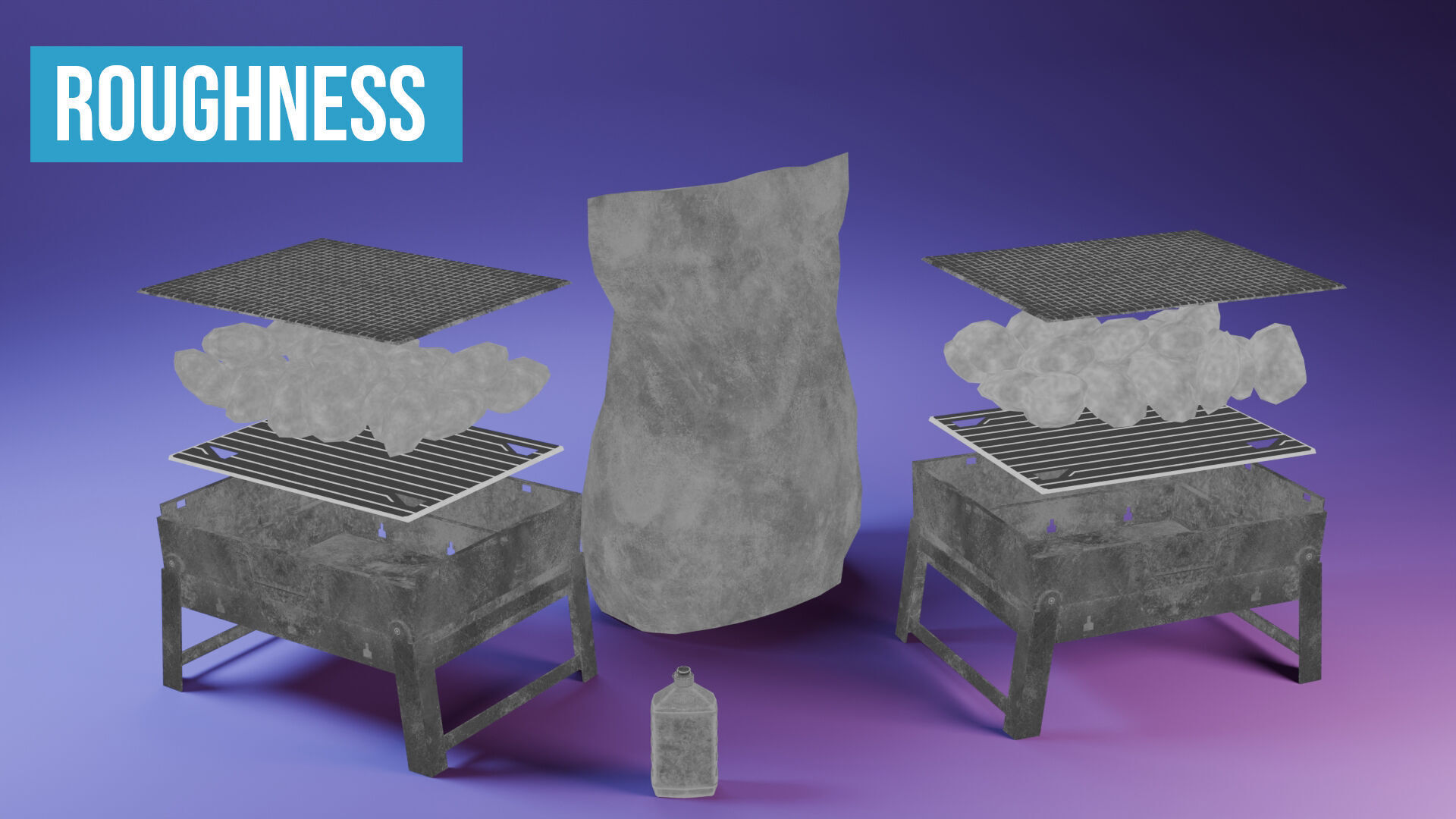 Barbecue Grill Low-poly 3D model_26