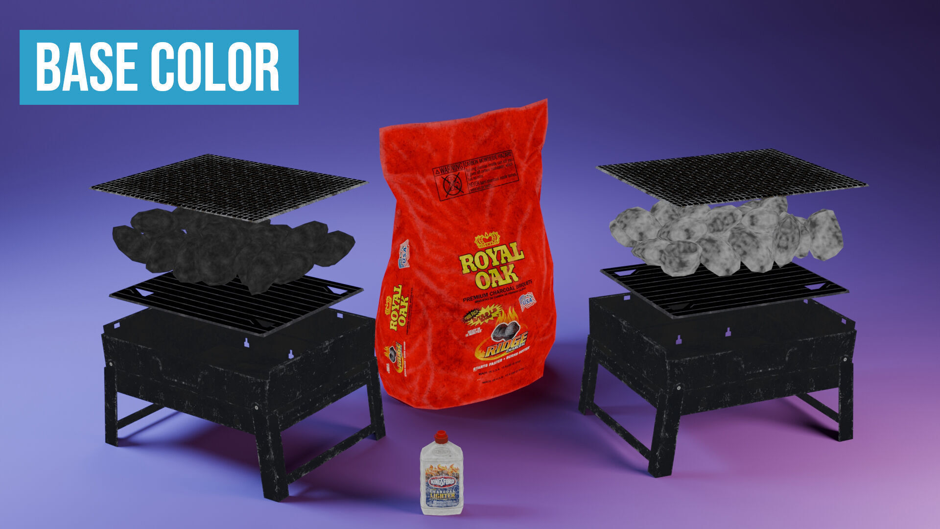 Barbecue Grill Low-poly 3D model_24