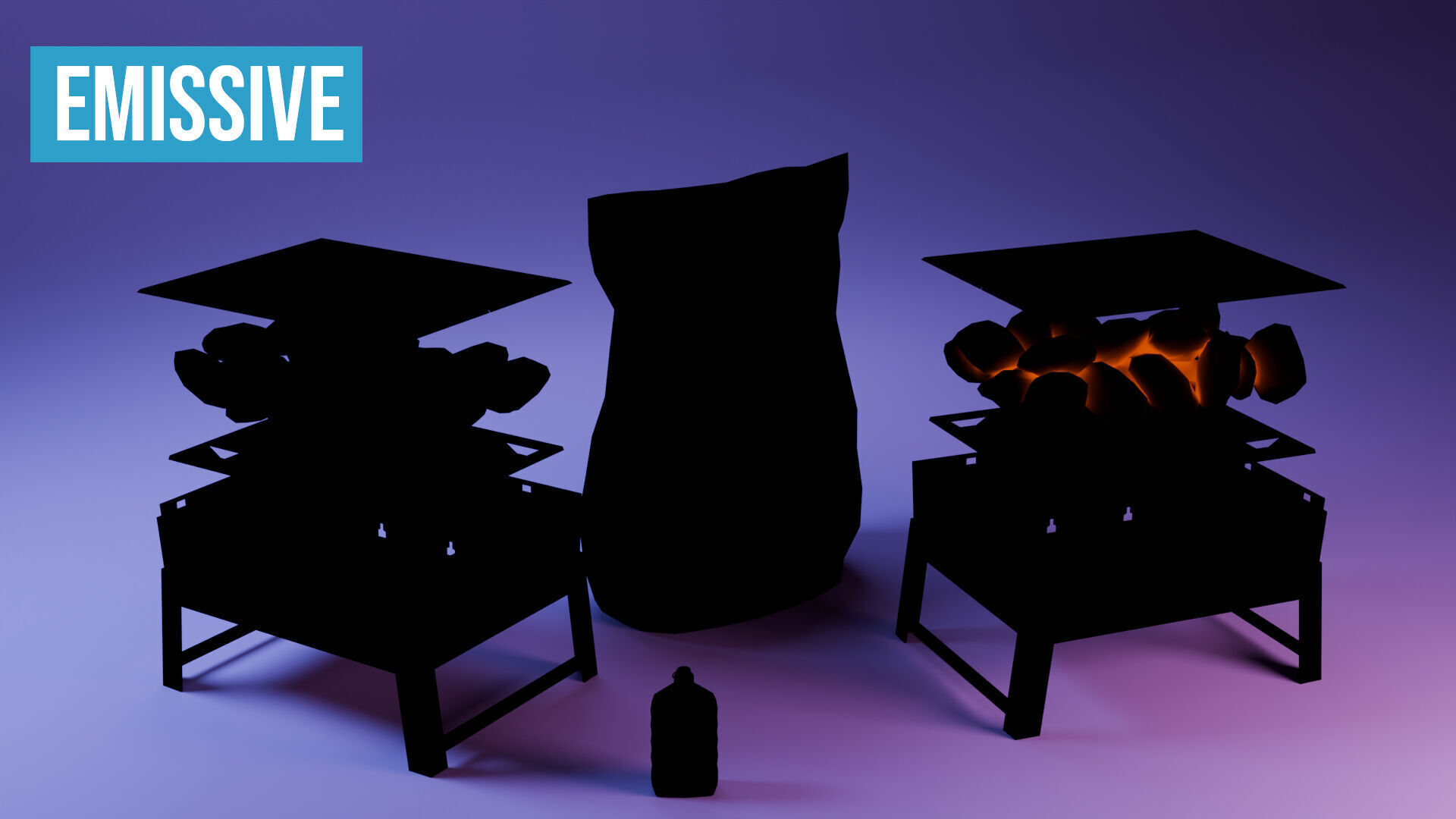 Barbecue Grill Low-poly 3D model_30