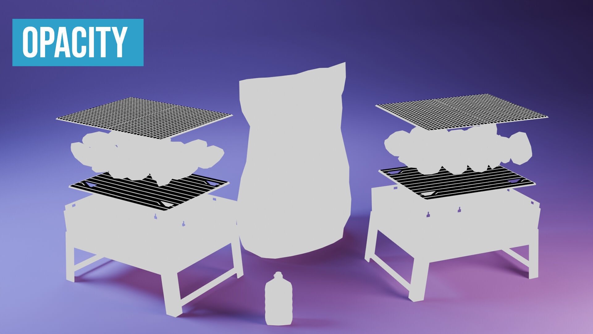 Barbecue Grill Low-poly 3D model_29