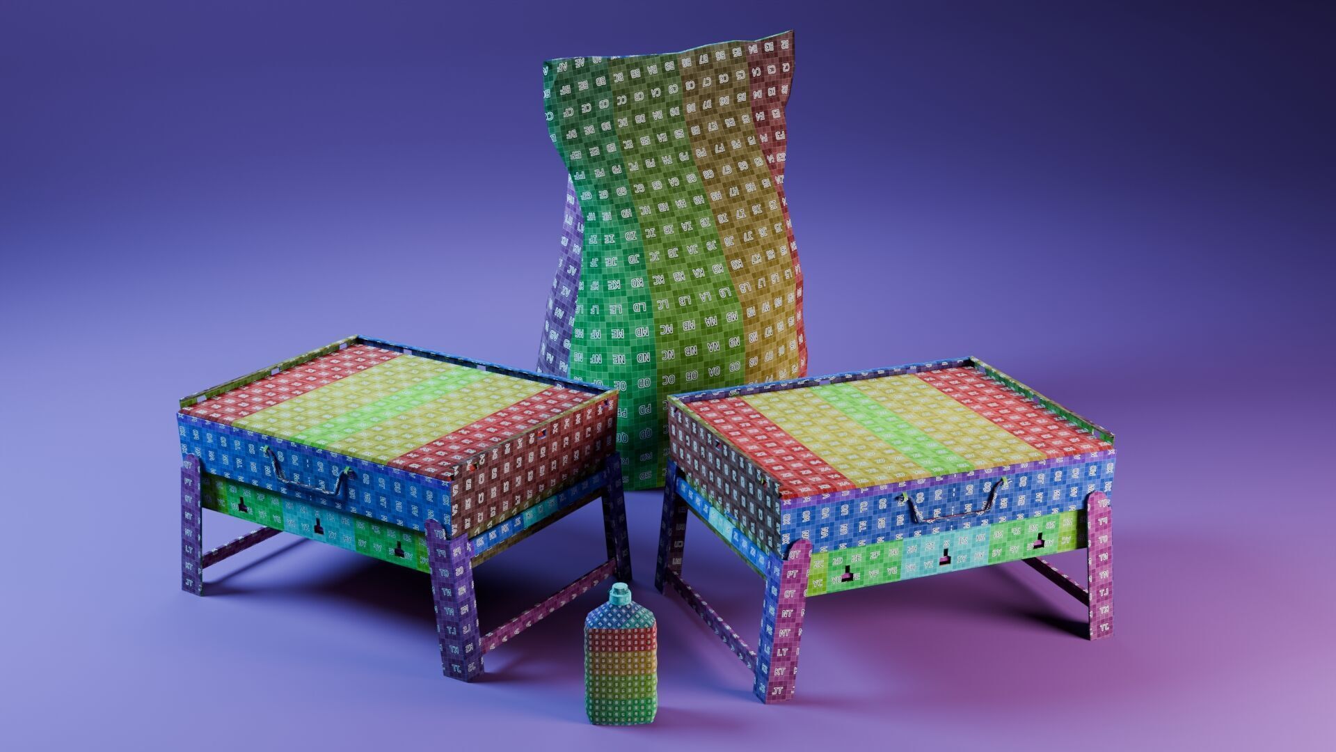 Barbecue Grill Low-poly 3D model_20