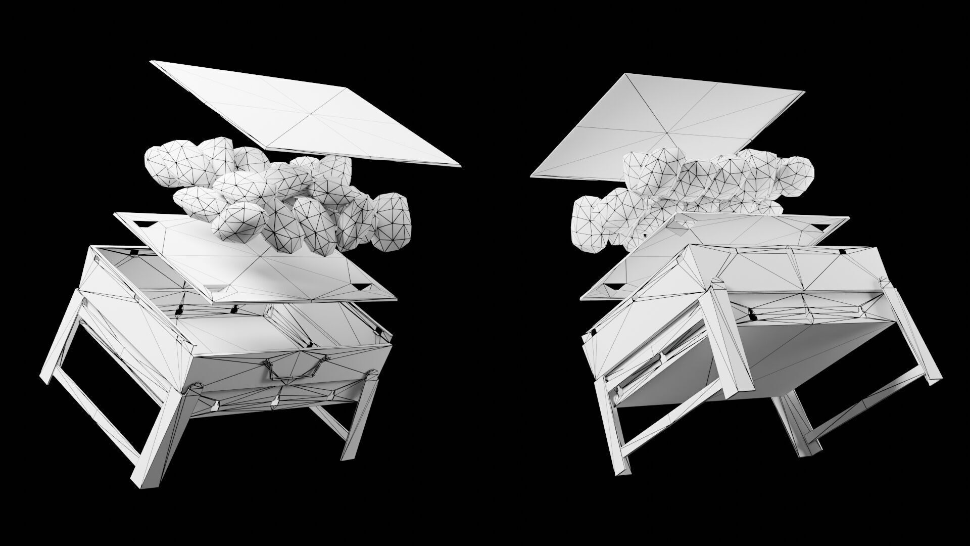 Barbecue Grill Low-poly 3D model_8