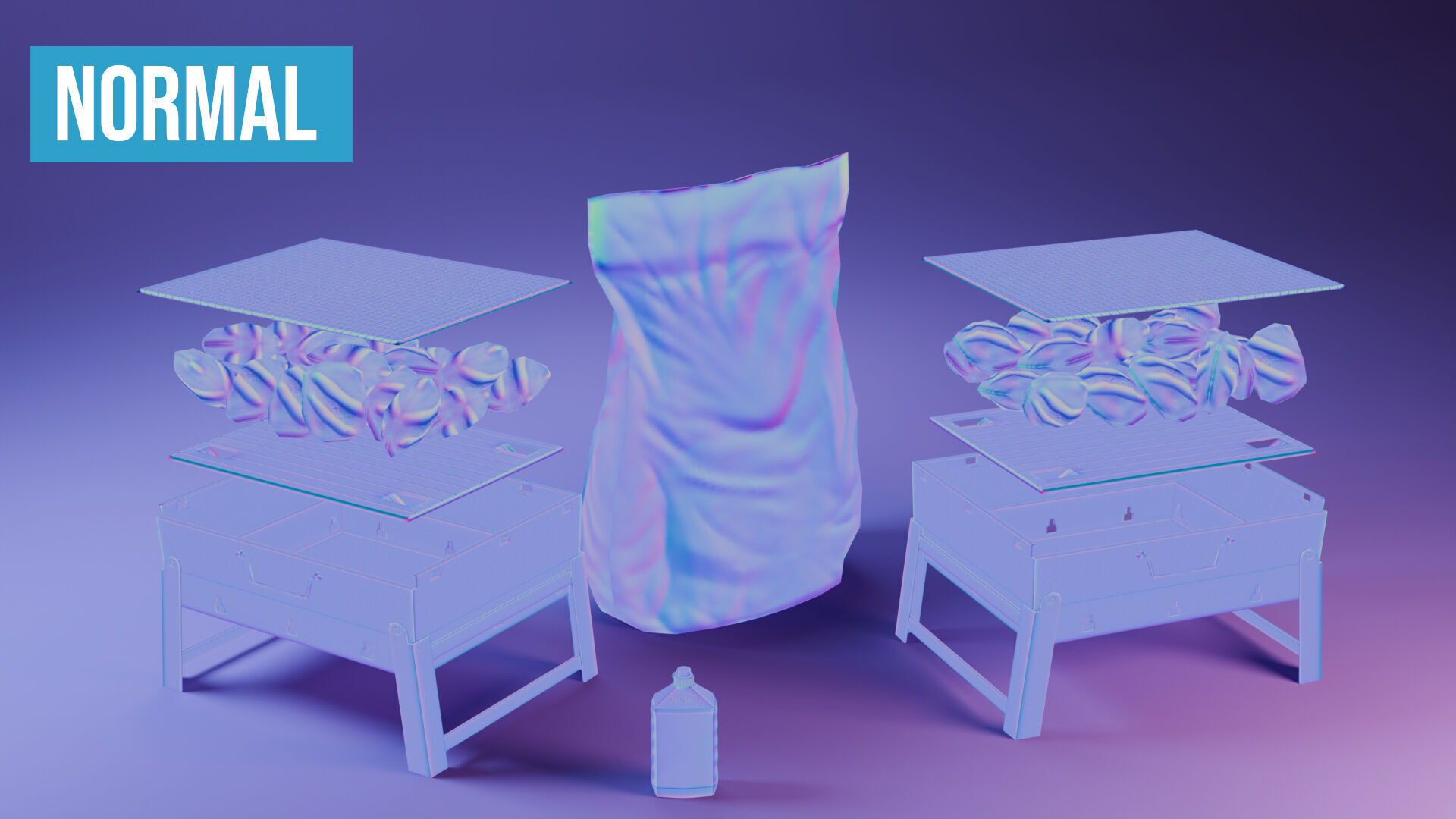 Barbecue Grill Low-poly 3D model_28