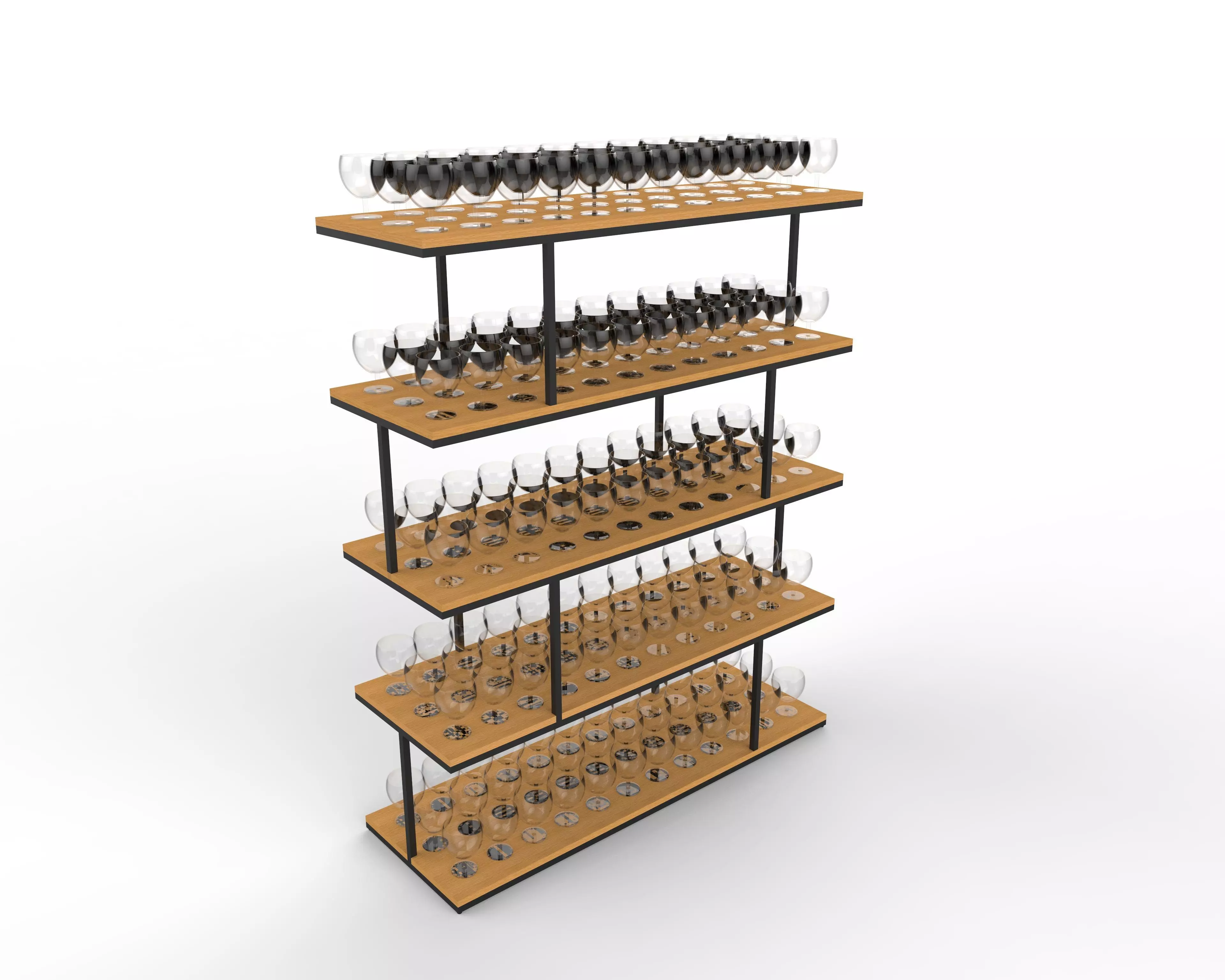 drink glass rack Free low-poly 3D model